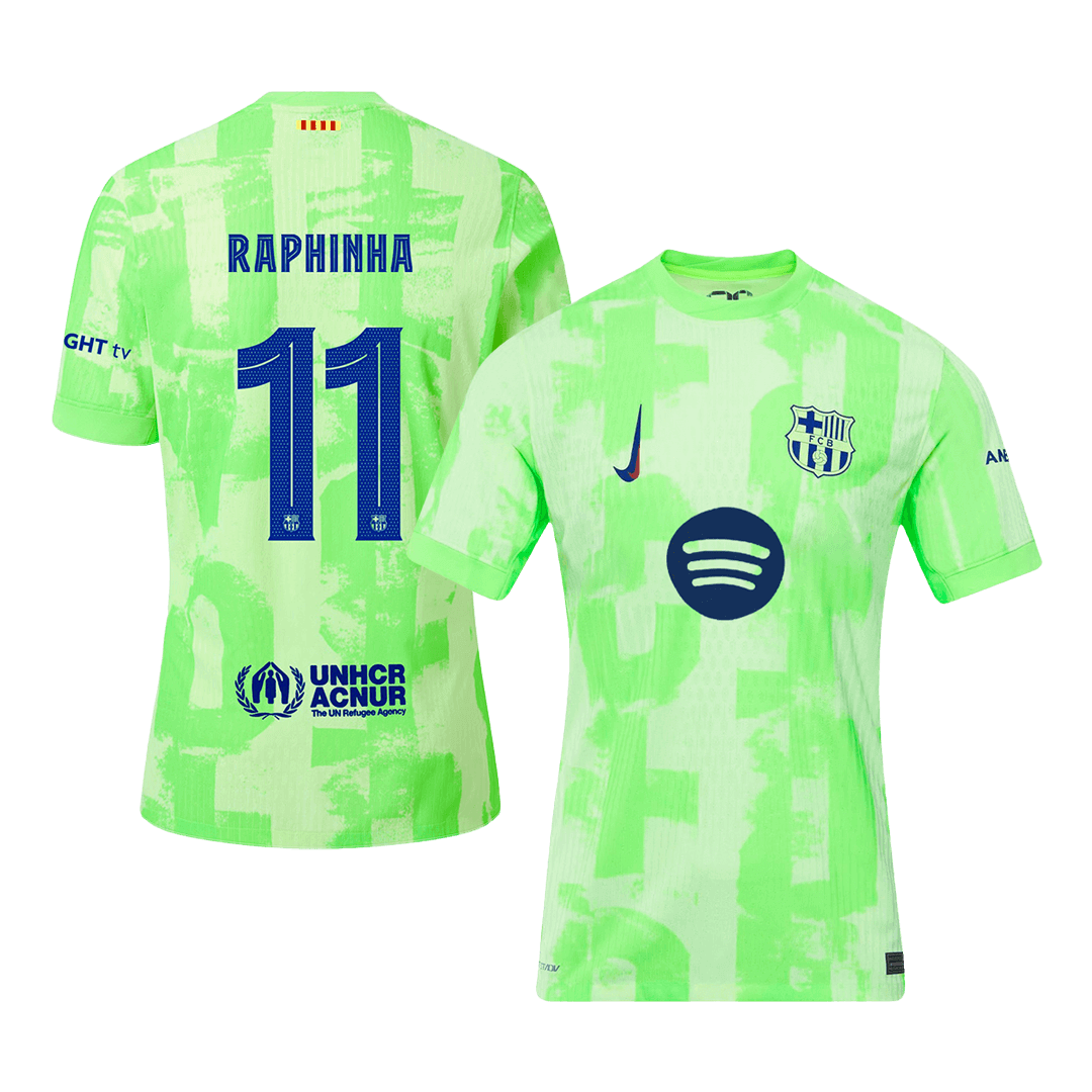 Barcelona RAPHINHA #11 Third Away Soccer Jersey Authentic - Pro Jersey Shop
