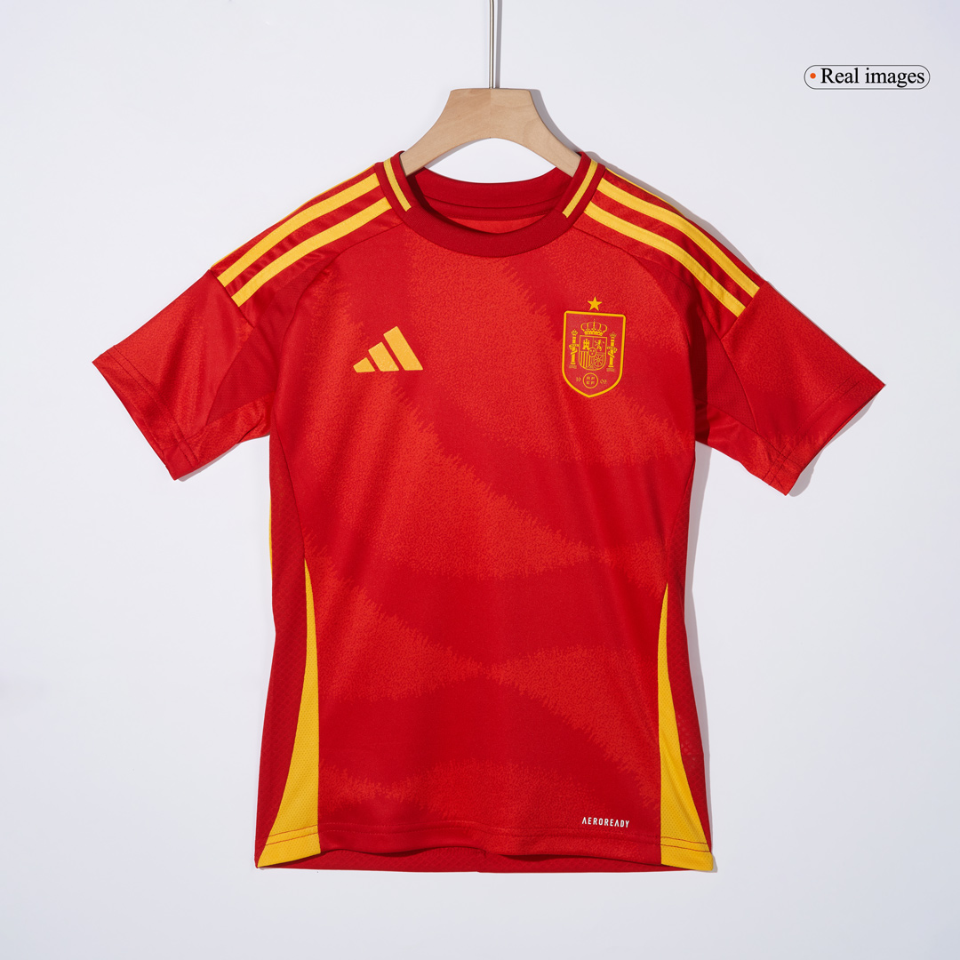 Premium Quality Kids's Spain Home Soccer Jersey Kit (Jersey+Shorts) Euro Euro - Pro Jersey Shop