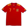 Men's Retro 2010 World Cup DAVID VILLA #7 Spain Home Soccer Jersey Shirt - Pro Jersey Shop