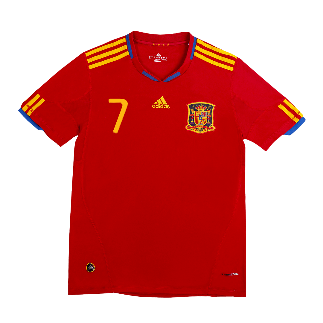 Retro 2010 World Cup DAVID VILLA #7 Spain Home Soccer Jersey - Pro Jersey Shop