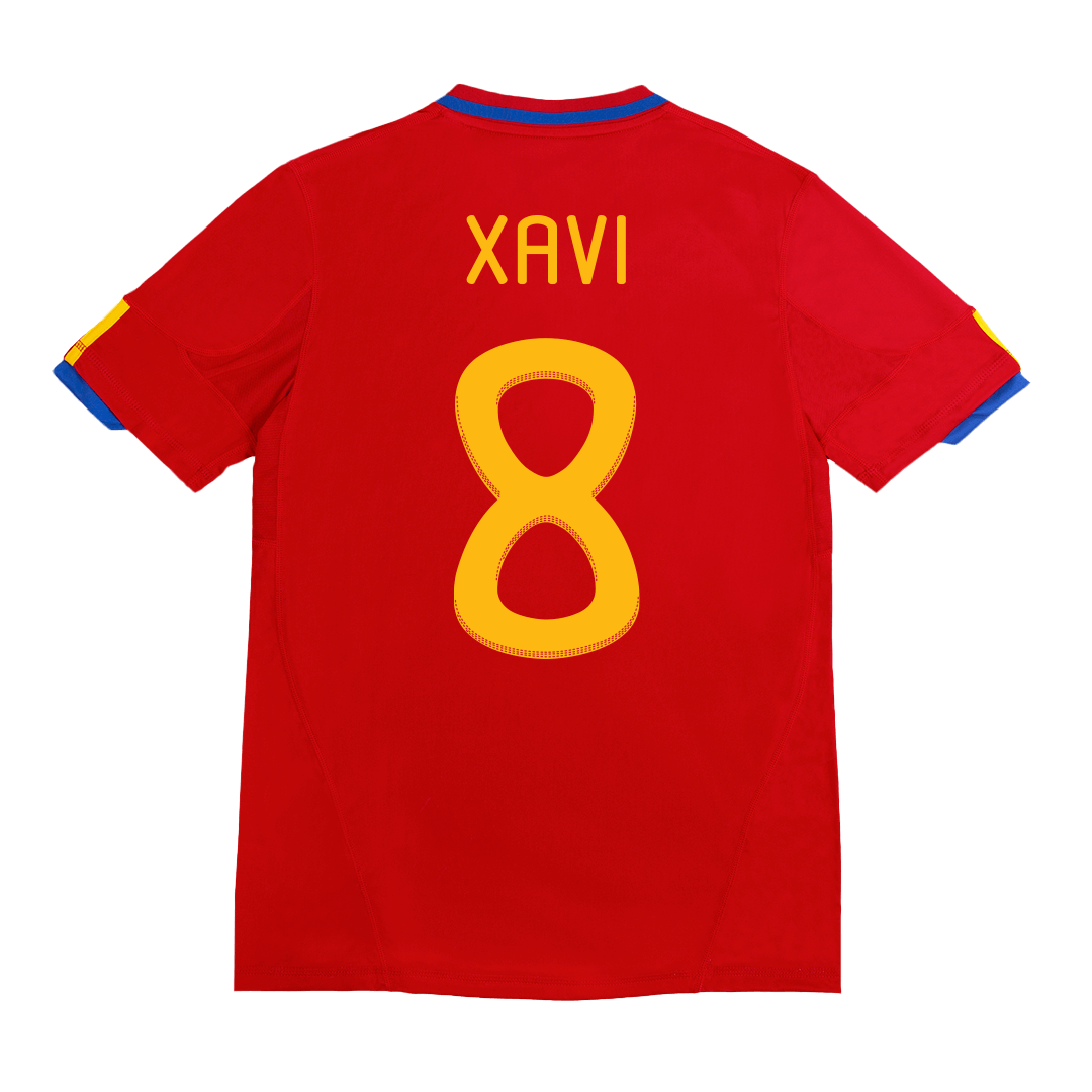 Retro 2010 World Cup XAVI #8 Spain Home Soccer Jersey - Pro Jersey Shop