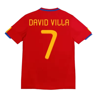 Men's Retro 2010 World Cup DAVID VILLA #7 Spain Home Soccer Jersey Shirt - Pro Jersey Shop