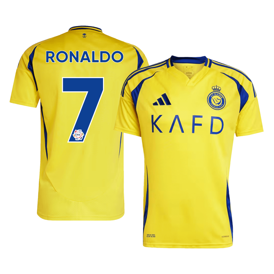 Premium Quality Men's RONALDO #7 Al Nassr Home Soccer Jersey Shirt - Fan Version - Pro Jersey Shop