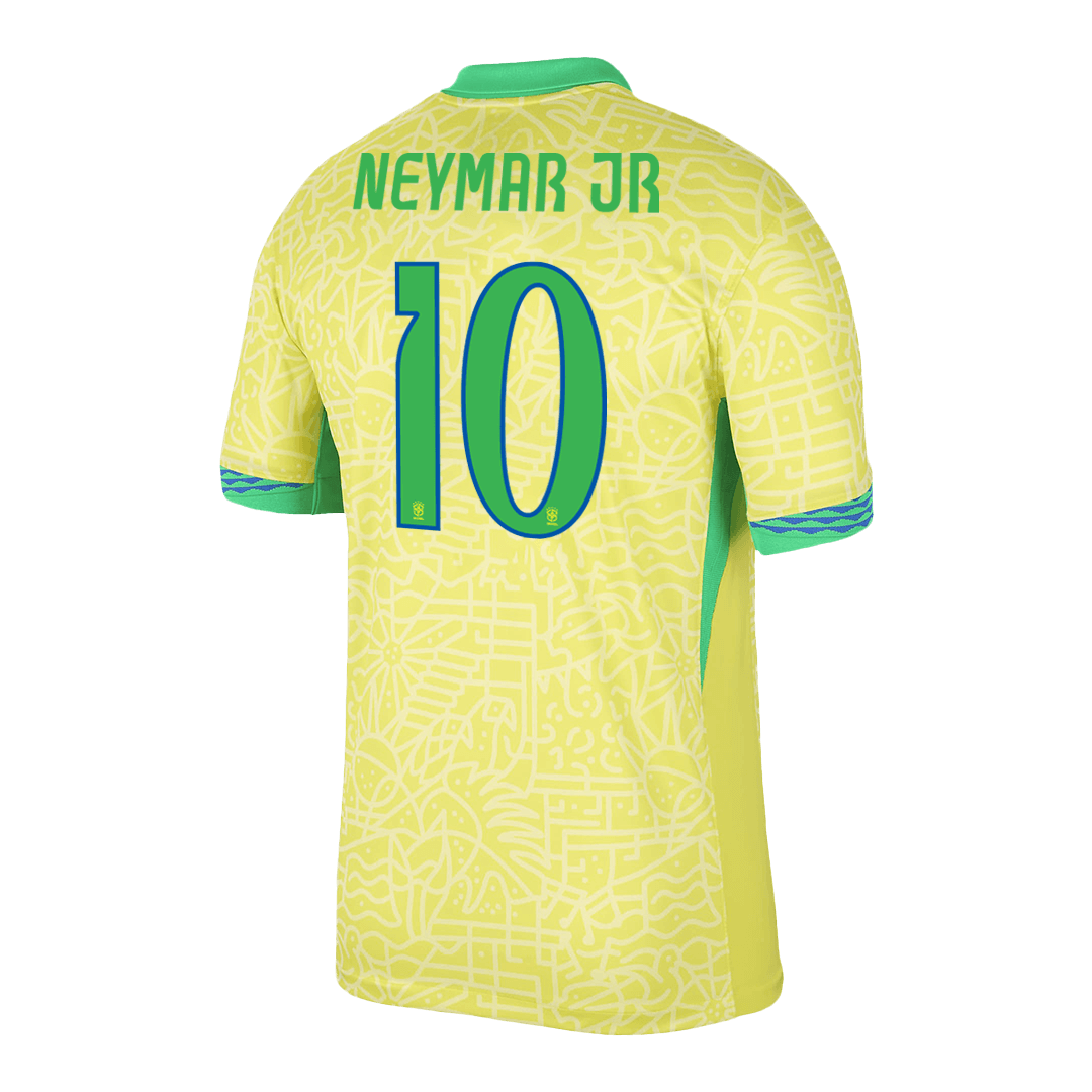 Premium Quality Men's NEYMAR JR #10 Brazil Home Soccer Jersey Shirt - Fan Version - Pro Jersey Shop