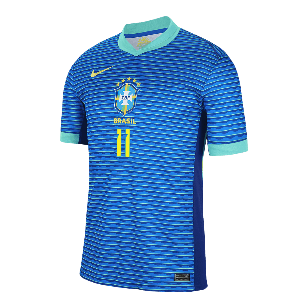 Premium Quality Men's RAPHINHA #11 Brazil Away Soccer Jersey Shirt COPA AMÉRICA - Fan Version - Pro Jersey Shop