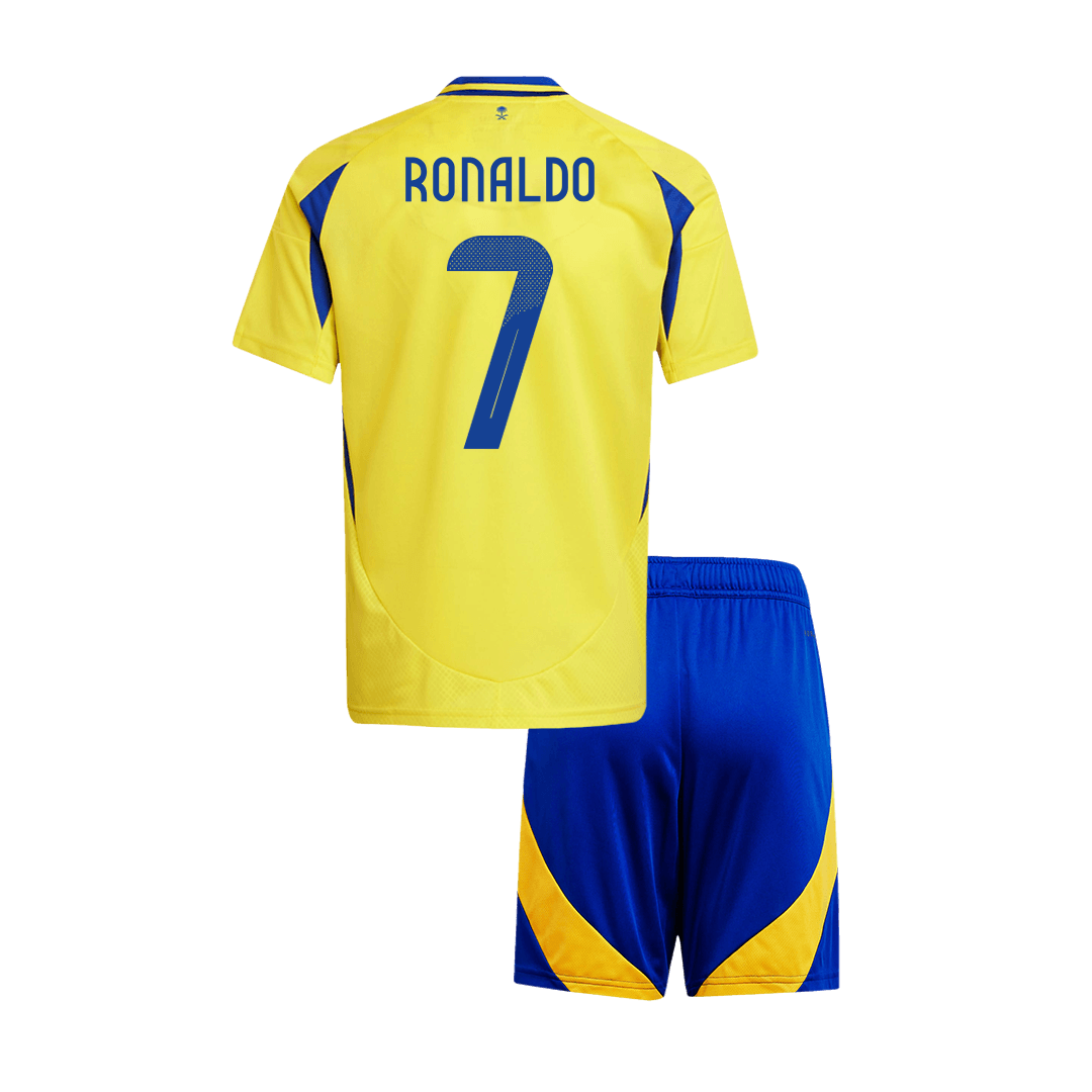 ACL Kids RONALDO #7 Al Nassr Home Soccer Jersey Kit (Jersey+Shorts) - Pro Jersey Shop
