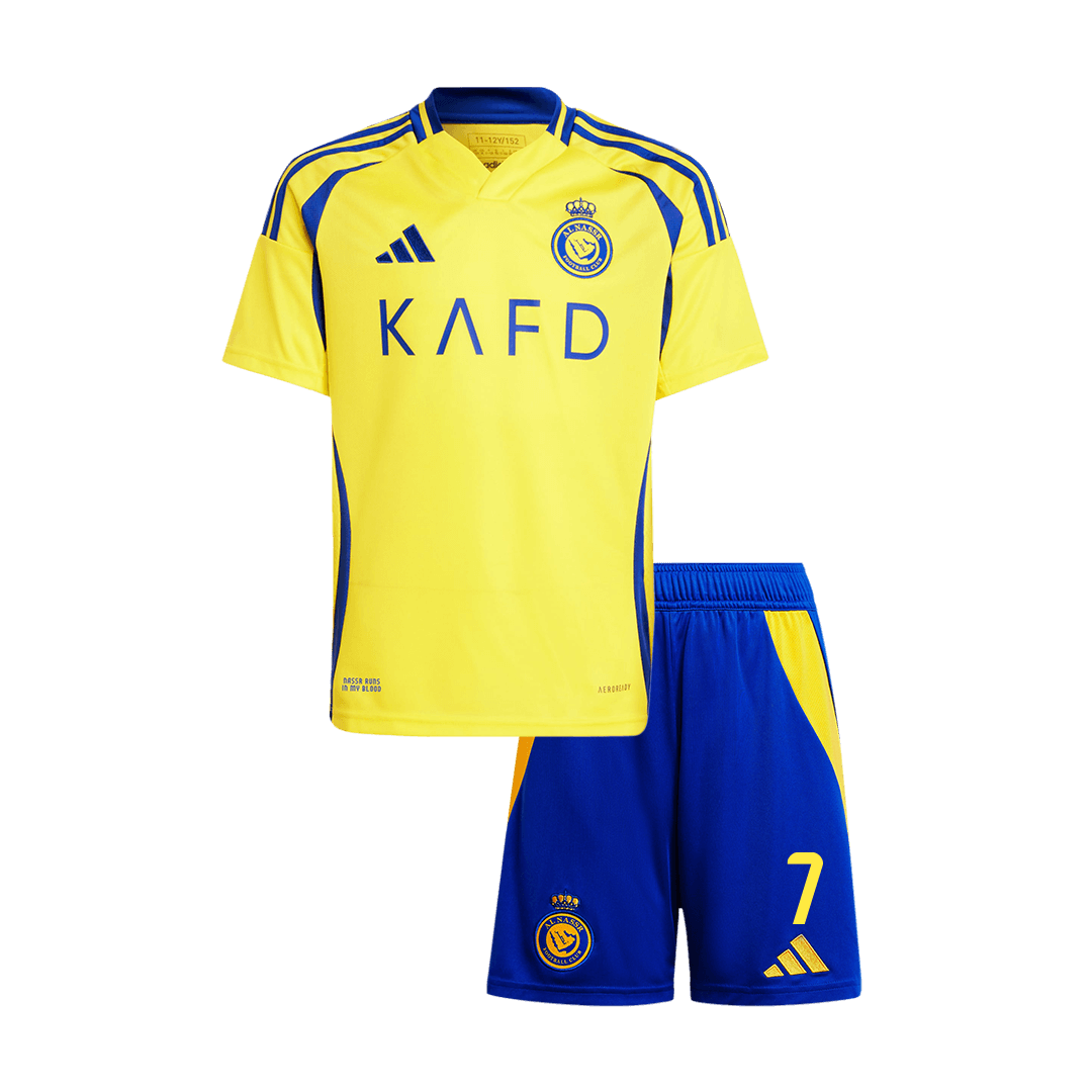 ACL Kids RONALDO #7 Al Nassr Home Soccer Jersey Kit (Jersey+Shorts) - Pro Jersey Shop