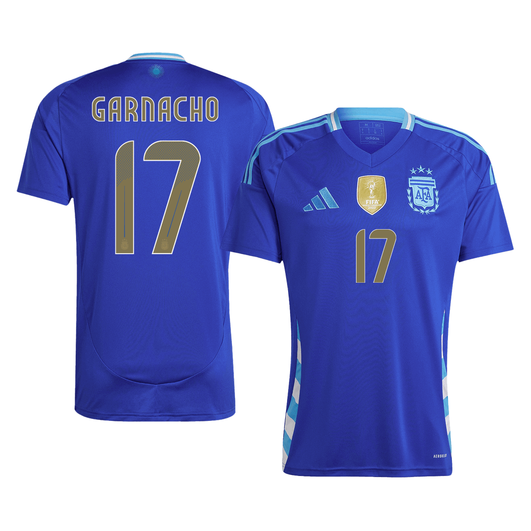 Premium Quality Men's GARNACHO #17 Argentina Away Soccer Jersey Shirt - Fan Version - Pro Jersey Shop