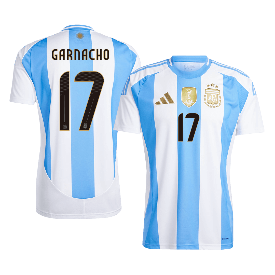 Premium Quality Men's GARNACHO #17 Argentina Home Soccer Jersey Shirt - Fan Version - Pro Jersey Shop