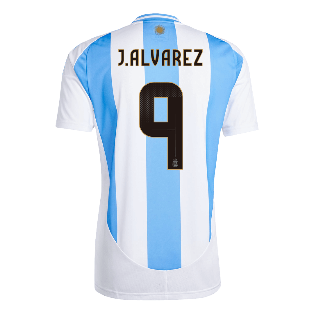 Premium Quality Men's J.ALVAREZ #9 Argentina Home Soccer Jersey Shirt - Fan Version - Pro Jersey Shop