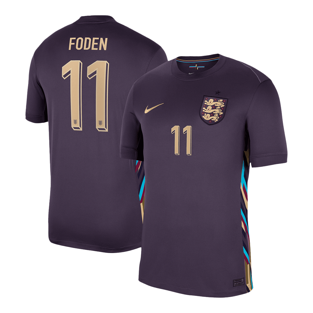 Premium Quality Men's FODEN #11 England Away Soccer Jersey Shirt Euro - Fan Version - Pro Jersey Shop
