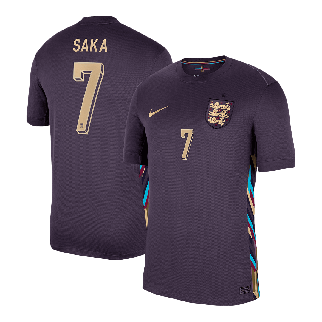 Premium Quality Men's SAKA #7 England Away Soccer Jersey Shirt Euro - Fan Version - Pro Jersey Shop