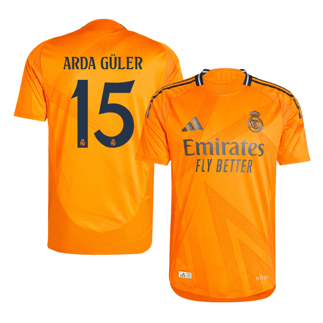 Men's Authentic ARDA GÜLER #15 Real Madrid Away Soccer Jersey Shirt - Player Version - Pro Jersey Shop