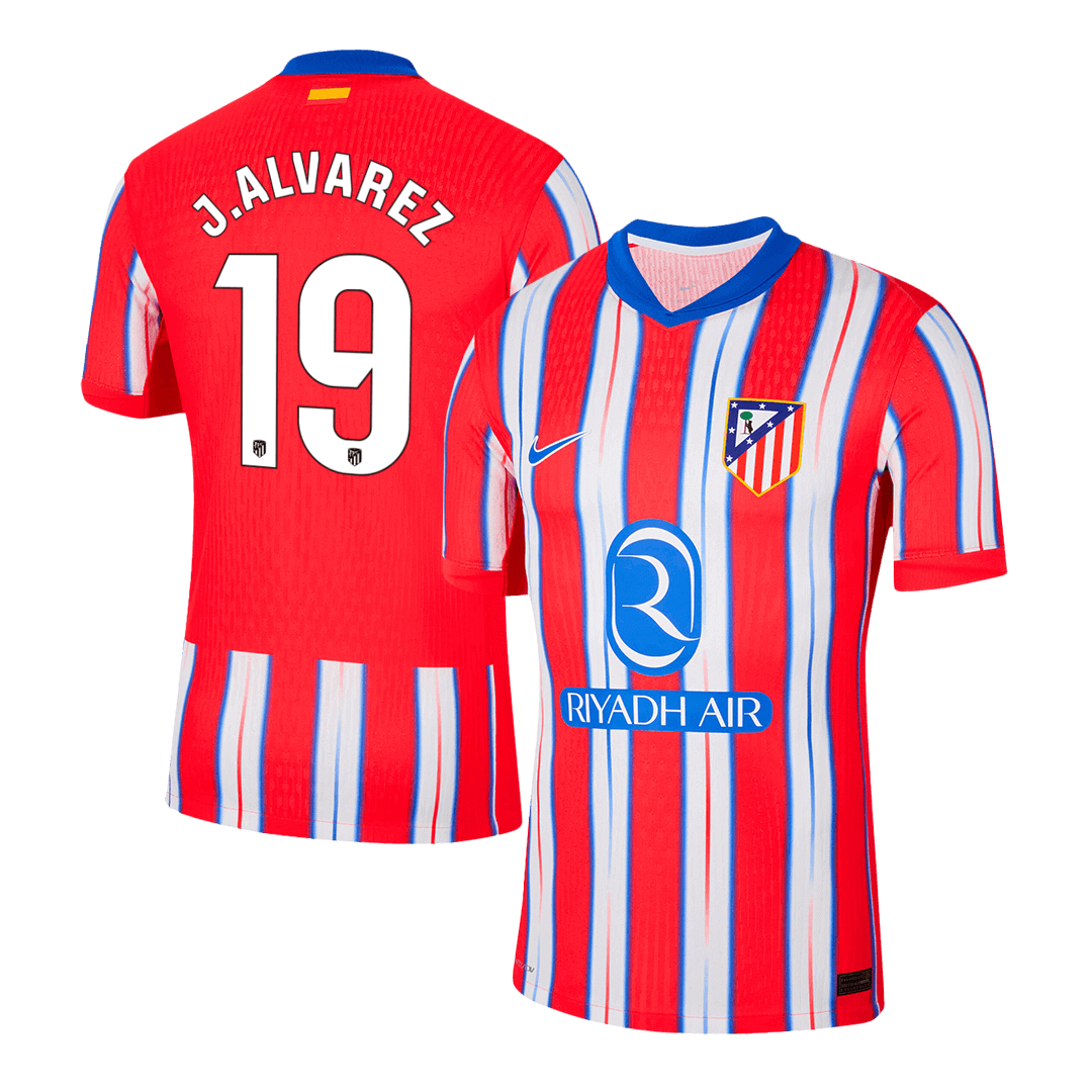 Atletico Madrid J.ALVAREZ #19 Home Soccer Match Jersey - Pro Jersey Shop