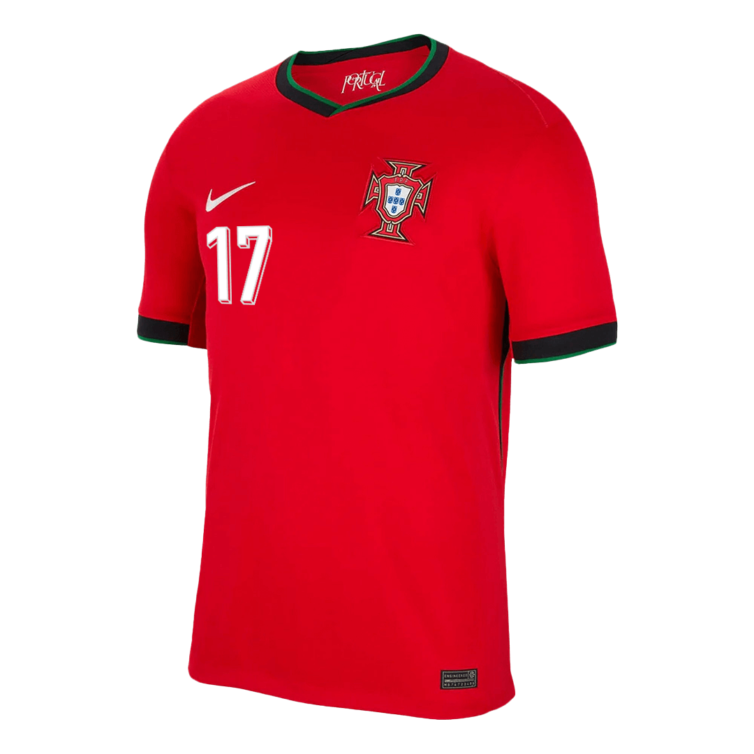 Premium Quality Men's R.LEÃO #17 Portugal Home Soccer Jersey Shirt Euro - Fan Version - Pro Jersey Shop