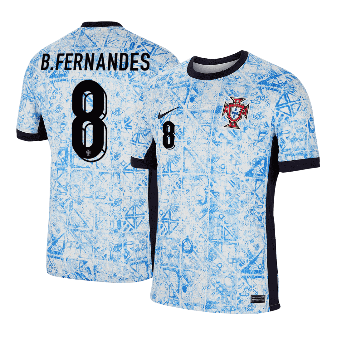 Men's B.FERNANDES #8 Portugal Away Soccer Jersey Shirt Euro - Fan Version - Pro Jersey Shop