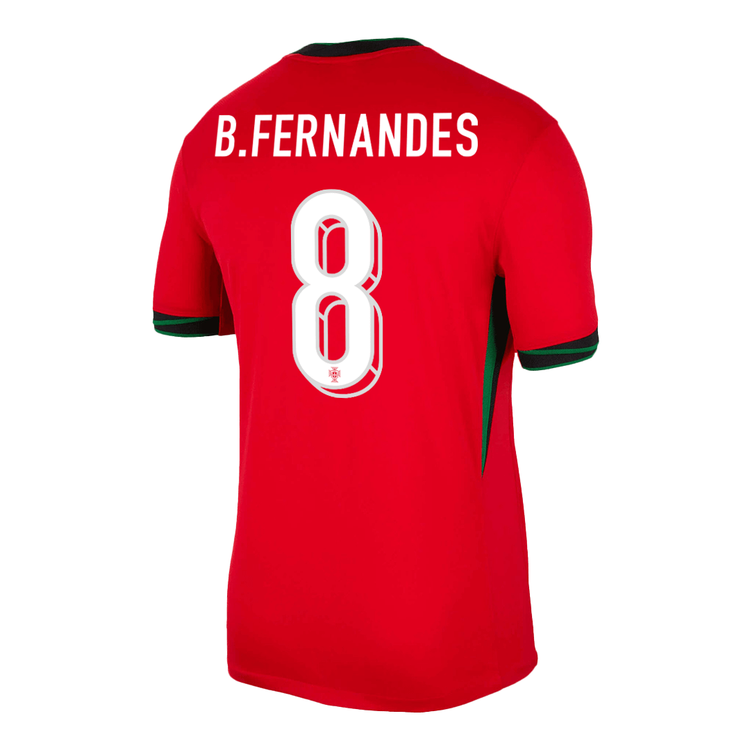Premium Quality Men's B.FERNANDES #8 Portugal Home Soccer Jersey Shirt Euro - Fan Version - Pro Jersey Shop