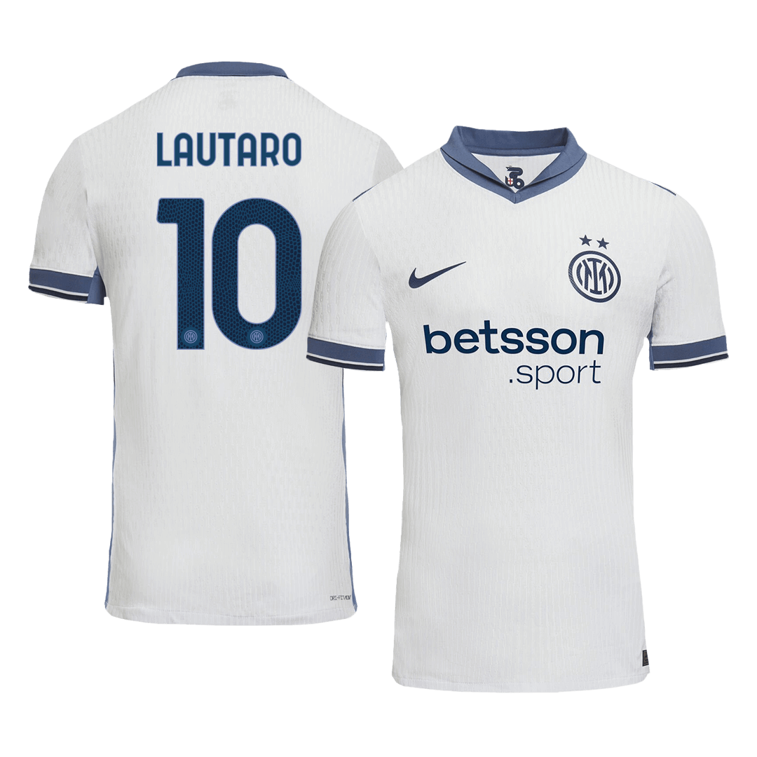 Men's Authentic LAUTARO #10 Inter Milan Away Soccer Jersey Shirt - Player Version - Pro Jersey Shop