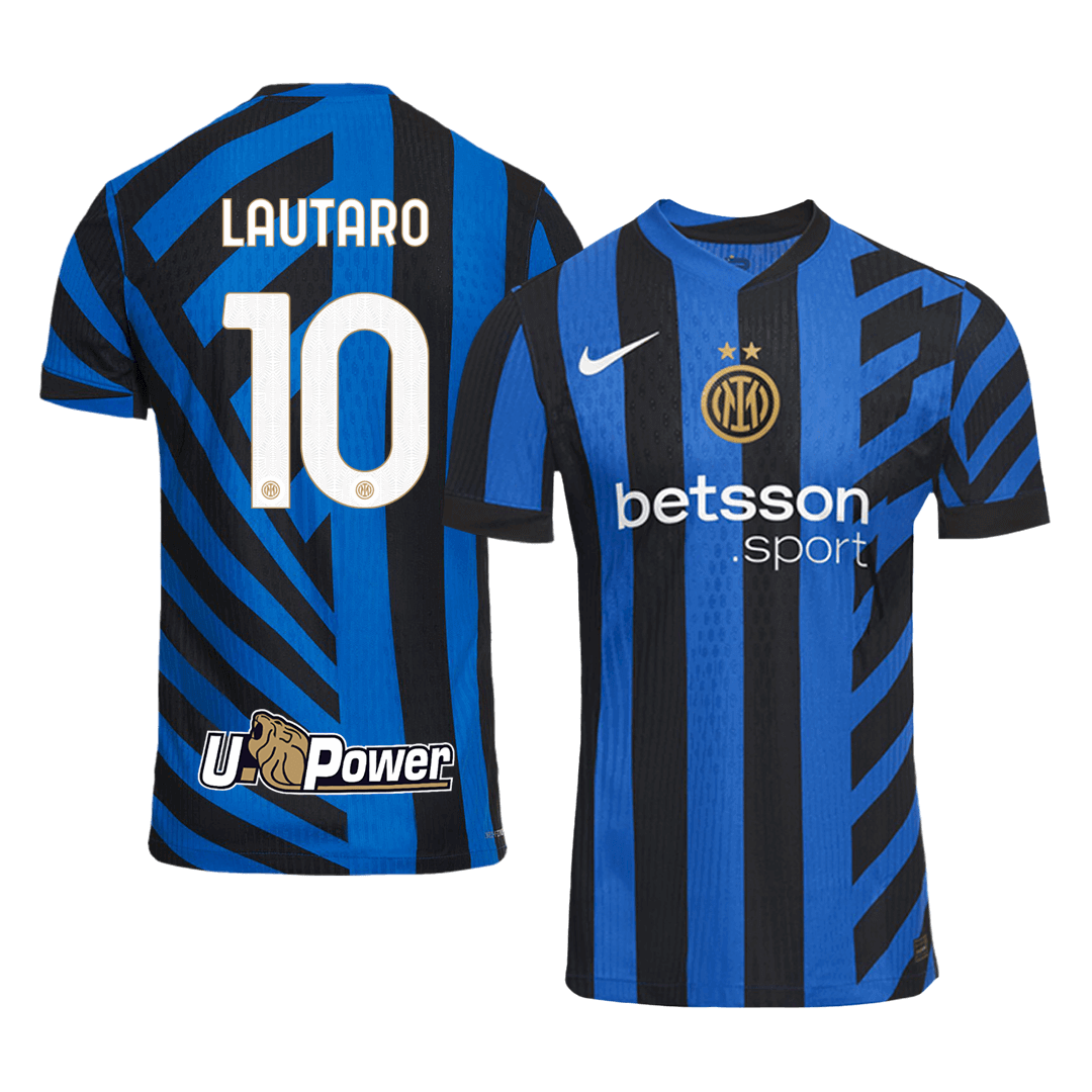Men's Authentic LAUTARO #10 Inter Milan Home Soccer Jersey Shirt - Player Version - Pro Jersey Shop