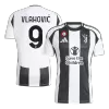 Men's VLAHOVIĆ #9 Juventus Save The Children Sponsor Home Soccer Jersey Shirt 2024/25 - Fan Version - Pro Jersey Shop