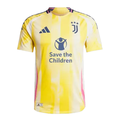 Men's Authentic Juventus Away Soccer Jersey Shirt 2024/25 Save The Children Sponsor- Player Version - Pro Jersey Shop