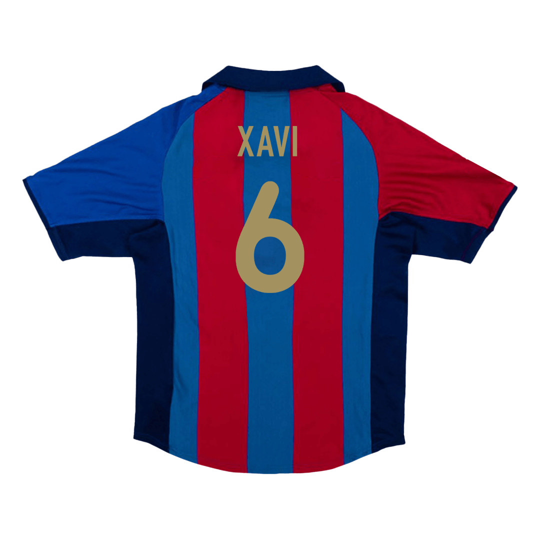 Retro 2001/02 XAVI #6 Barcelona Home Soccer Jersey - Pro Jersey Shop