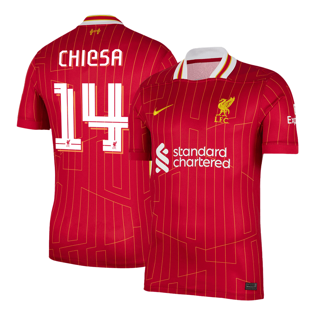 Liverpool CHIESA #14 Home Soccer Fan Jersey UCL - Pro Jersey Shop