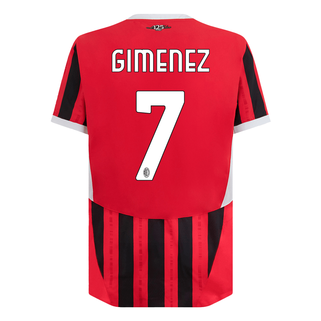 Men's Authentic GIMENEZ #7 AC Milan Home Soccer Jersey Shirt - Player Version - Pro Jersey Shop
