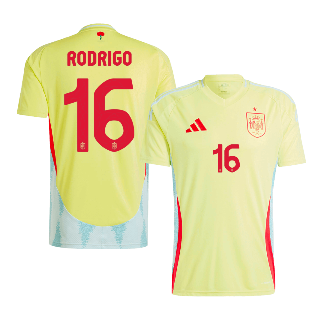 Men's RODRIGO #16 Spain Away Soccer Jersey Shirt Euro - Fan Version - Pro Jersey Shop