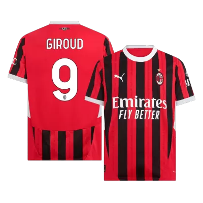 Men's GIROUD #9 AC Milan Home Soccer Jersey Shirt 2024/25 - Fan Version - Pro Jersey Shop