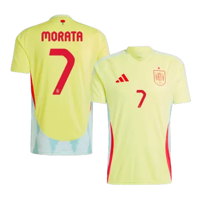 Men's MORATA #7 Spain Away Soccer Jersey Shirt Euro 2024 - Fan Version - Pro Jersey Shop