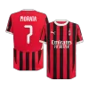 UCL Men's Authentic MORATA #7 AC Milan Home Soccer Jersey Shirt 2024/25 - Player Version - Pro Jersey Shop