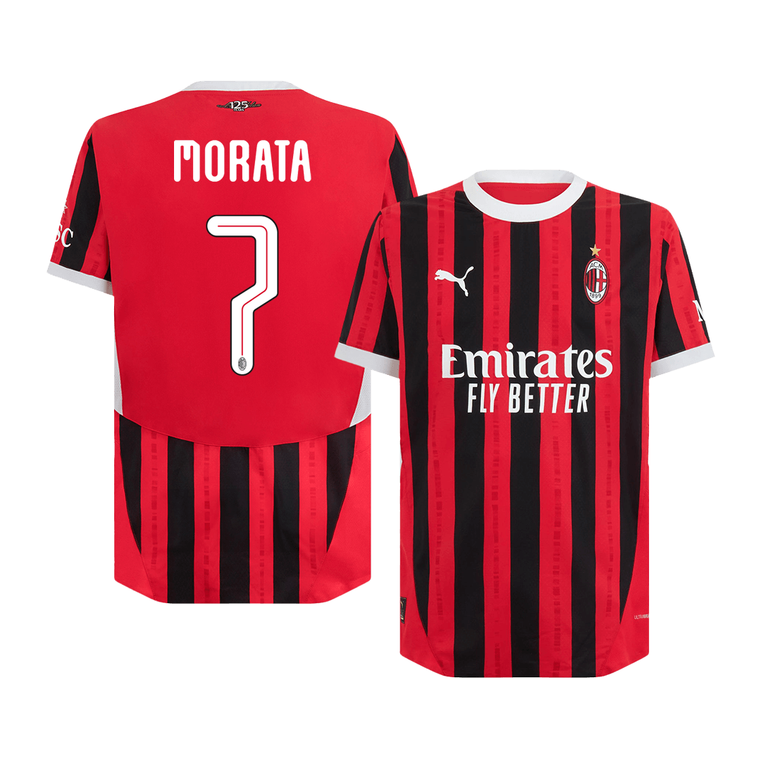 AC Milan MORATA #7 Home Soccer Jersey Authentic UCL - Pro Jersey Shop