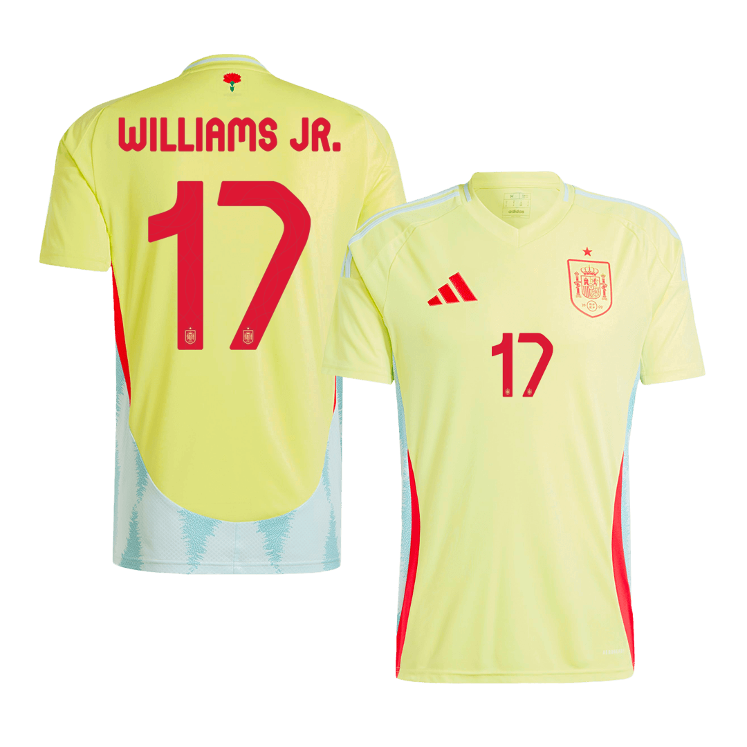 Men's WILLIAMS JR. #17 Spain Away Soccer Jersey Shirt Euro - Fan Version - Pro Jersey Shop