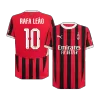 UCL Men's Authentic RAFA LEÃO #10 AC Milan Home Soccer Jersey Shirt 2024/25 - Player Version - Pro Jersey Shop