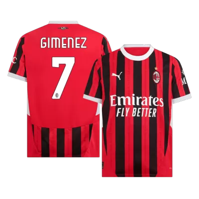 Men's GIMENEZ #7 AC Milan Home Soccer Jersey Shirt 2024/25 - Fan Version - Pro Jersey Shop