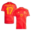 Premium Quality Men's WILLIAMS JR. #17 Spain Home Soccer Jersey Shirt Euro 2024 - Fan Version - Pro Jersey Shop