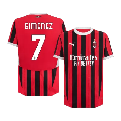 Men's Authentic GIMENEZ #7 AC Milan Home Soccer Jersey Shirt 2024/25 - Player Version - Pro Jersey Shop