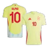 Men's OLMO #10 Spain Away Soccer Jersey Shirt Euro 2024 - Fan Version - Pro Jersey Shop