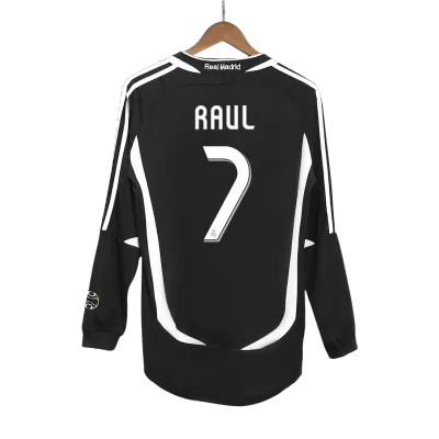 Men's Retro 2006/07 Replica RAUL #7 Real Madrid Away Long Sleeves Soccer Jersey Shirt - Pro Jersey Shop