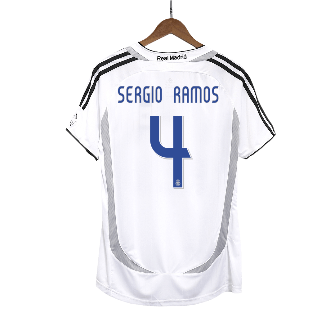 Retro 2006/07 SERGIO RAMOS #4 Real Madrid Home Soccer Jersey - Pro Jersey Shop