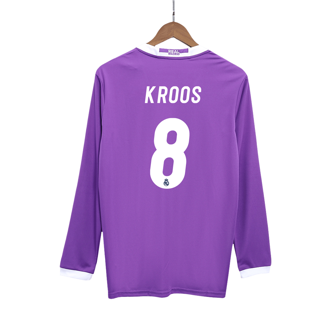Men's Retro 2016/17 Replica KROOS #8 Real Madrid Away Long Sleeves Soccer Jersey Shirt - Pro Jersey Shop