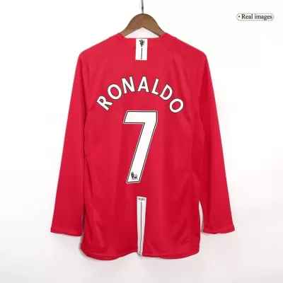 Retro 2007/08 RONALDO #7 Manchester United Home Long Sleeves Soccer Jersey - Pro Jersey Shop
