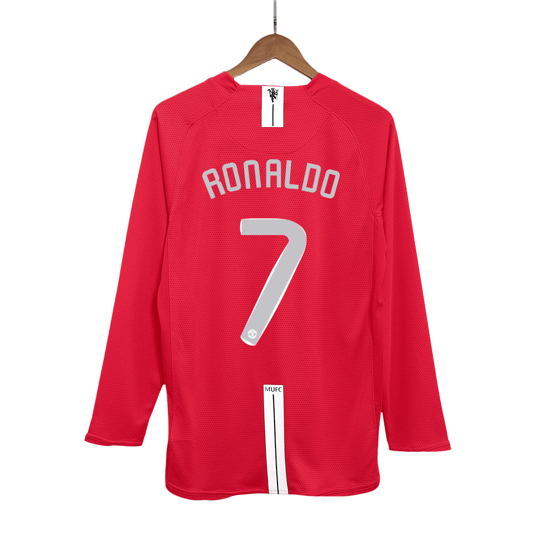 Retro 2007/08 RONALDO #7 Manchester United Home Long Sleeves Soccer Jersey - Pro Jersey Shop