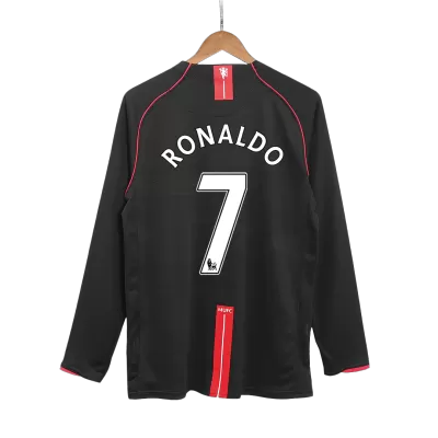 Men's Retro 2007/08 Replica RONALDO #7 Manchester United Away Long Sleeves Soccer Jersey Shirt - Pro Jersey Shop