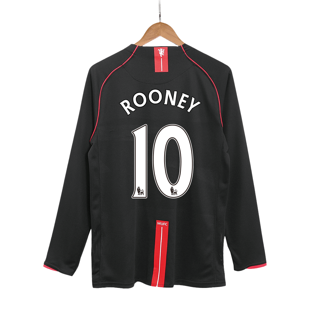 Retro 2007/08 ROONEY #10 Manchester United Away Long Sleeves Soccer Jersey - Pro Jersey Shop