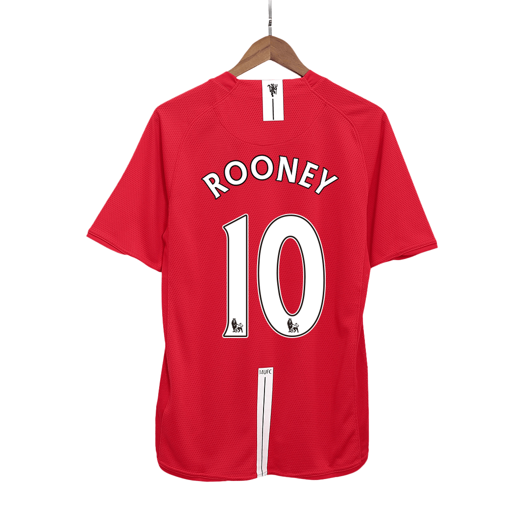 Retro 2007/08 ROONEY #10 Manchester United Home Soccer Jersey - Pro Jersey Shop