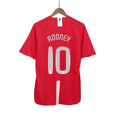 UCL Men's Retro 2007/08 ROONEY #10 Manchester United Home Soccer Jersey Shirt - Pro Jersey Shop