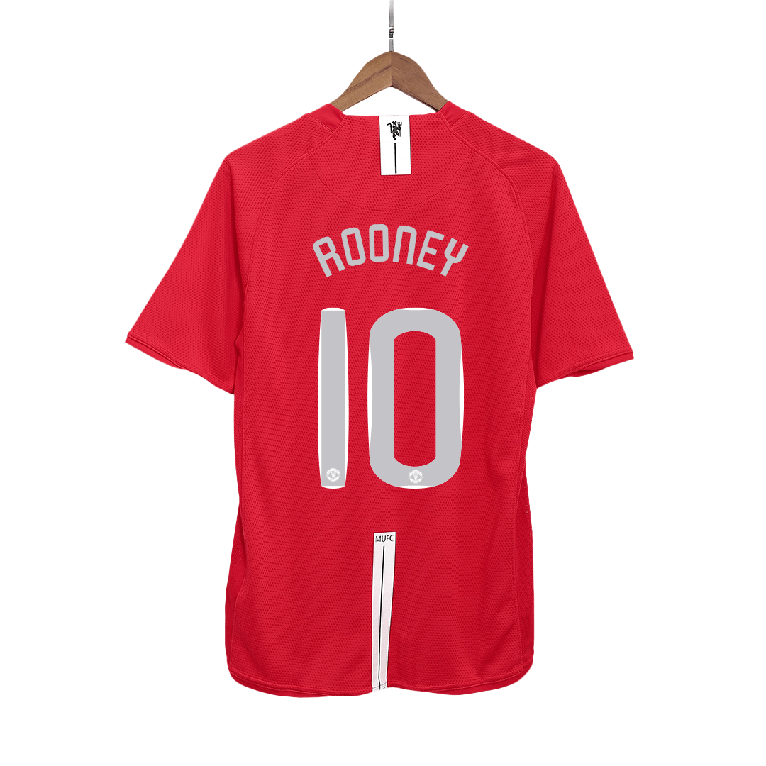 Retro 2007/08 ROONEY #10 Manchester United Home Soccer Jersey - Pro Jersey Shop