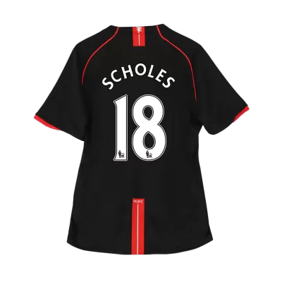 Men's Retro 2007/08 SCHOLES #18 Manchester United Away Soccer Jersey Shirt - Pro Jersey Shop